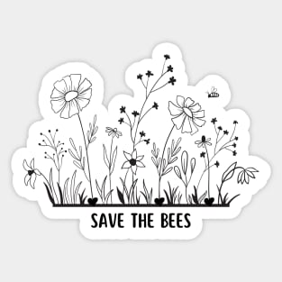 Flowers - Save the bees Sticker